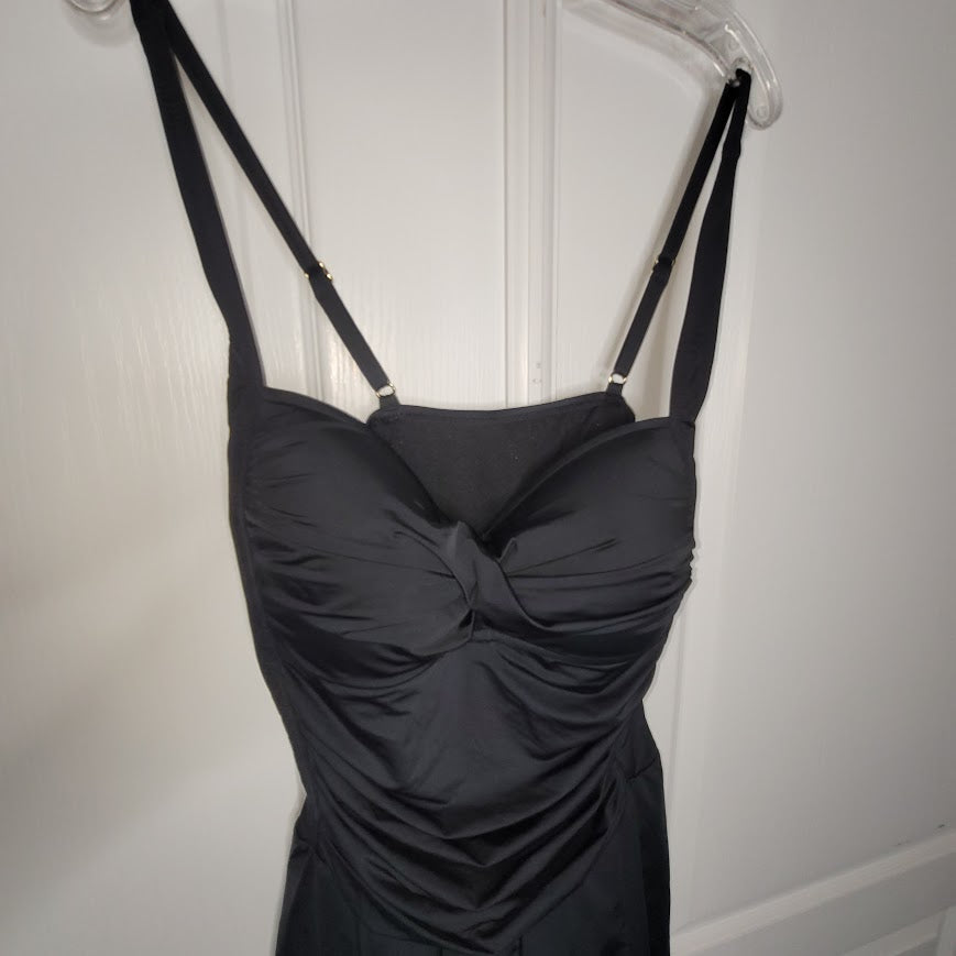 Nygard Slims Black One Piece Swimdress Swimsuit NWT XXL (14/16)