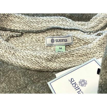 NWT Susina Long Pullover Soft Sweater Dress Sz Medium in Green Beetle / Heather