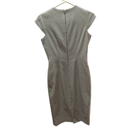 Antonio Melani Houndstooth Sheath Dress Cap Sleeve VNeck Workwear Corporate Core