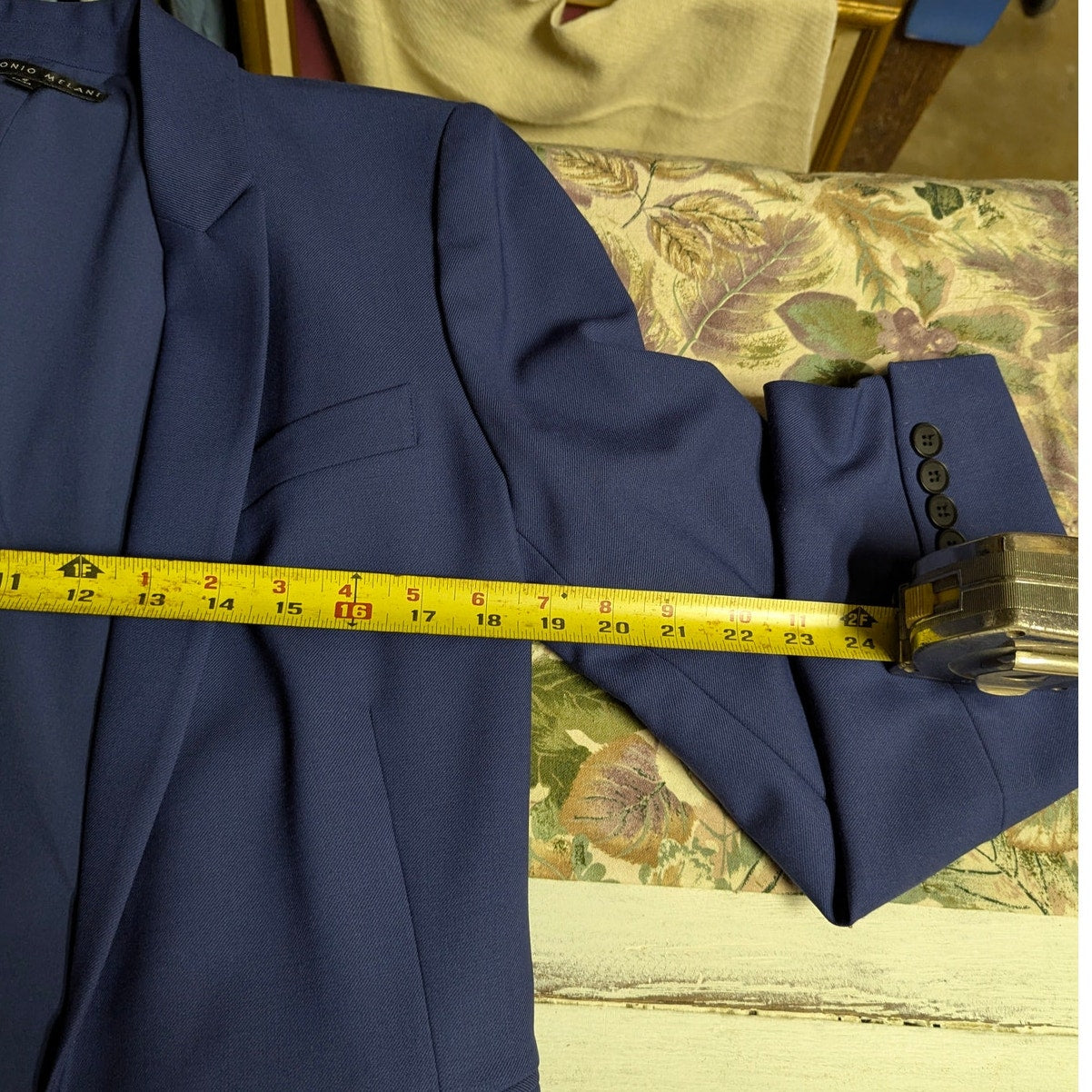 Antonio Melani Size 6 Blue Wool Blazer Corporate Core Business Casual Jacket