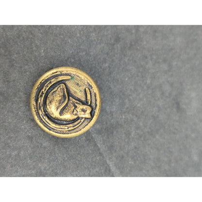 LOT E of 10 Antique Vintage Victorian Brass Mixed Materials Buttons ESTATE FIND