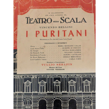 Vintage Bellini I Puritani Callas Di Stefano Angel CL-3502 Mono 3-LP Box Set