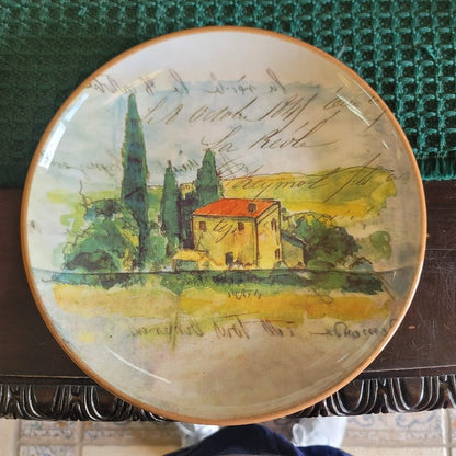 Williams Sonoma 2008 Marc Lacaze Italy Paysage 9 1/2" Salad Plates Set of 2