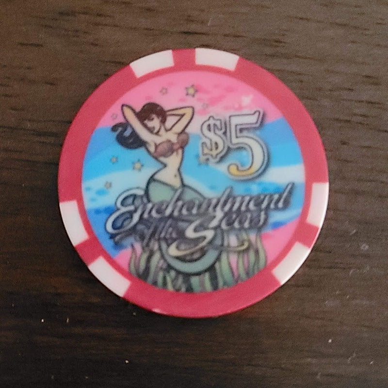 ENCHANTMENT of the Seas Royal Caribbean International $5 Casino Chip MERMAID
