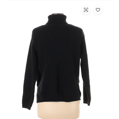 1. State Black Sweater Turtleneck Side button detail high low Size XS new