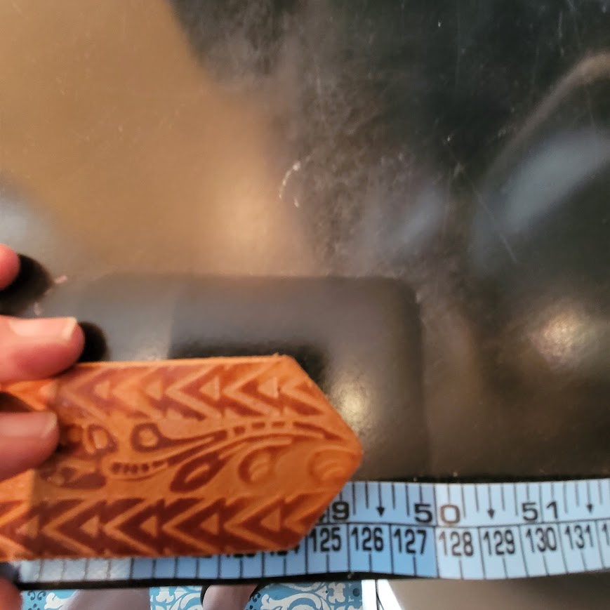 Vintage embossed Tooled leather Winchester Repeating Arms Rifle buckle Size XL