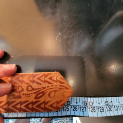 Vintage embossed Tooled leather Winchester Repeating Arms Rifle buckle Size XL