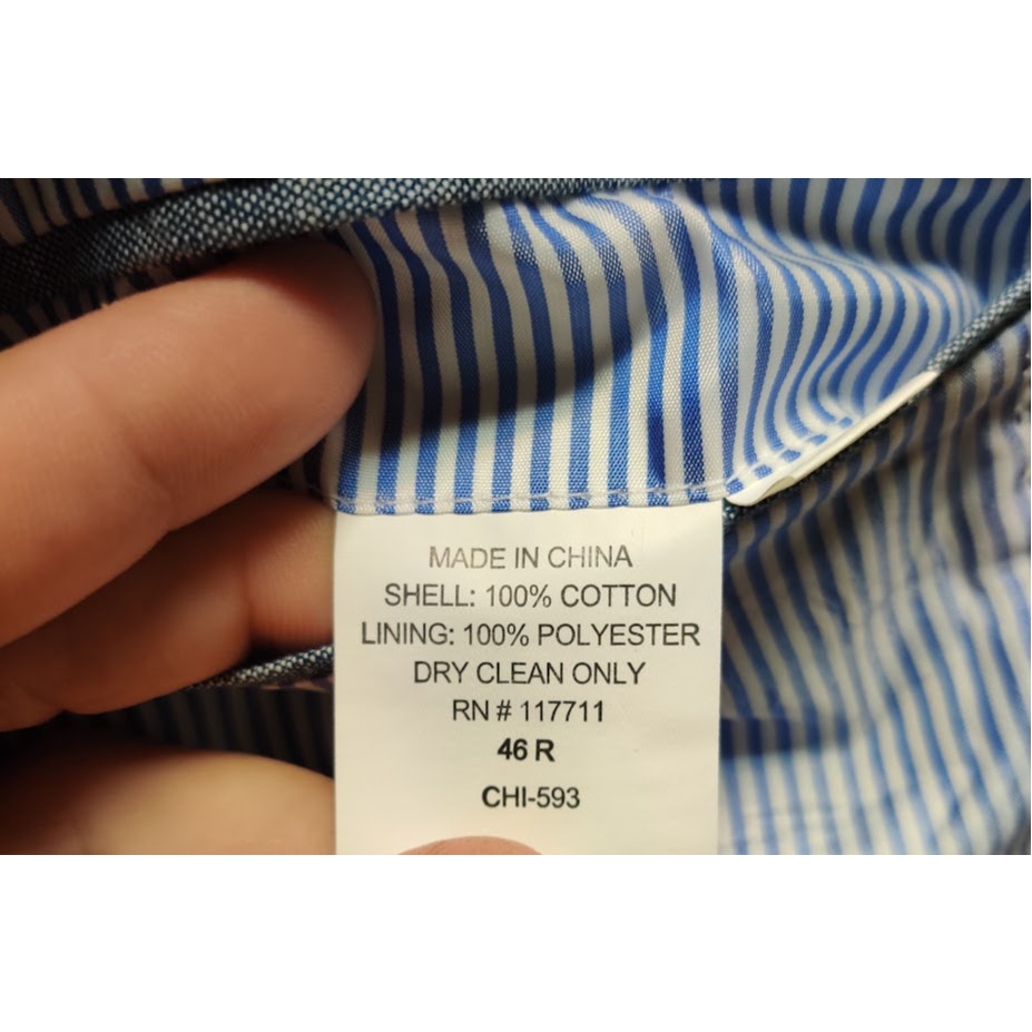Alan Flusser Tan Cotton Blazer 46R Preppy Ivy League Sport Coat