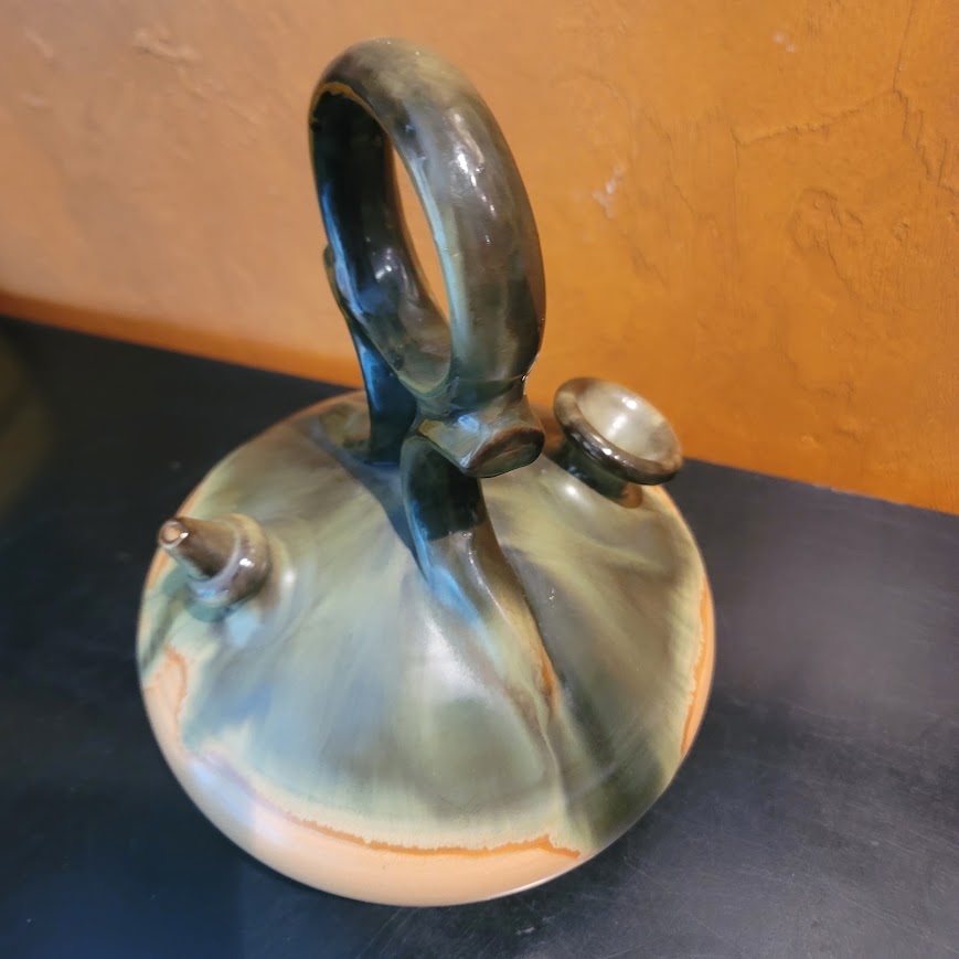 Vintage Piqueres Studio Art Pottery Botijo Spanish Water Jug Vessel Signed