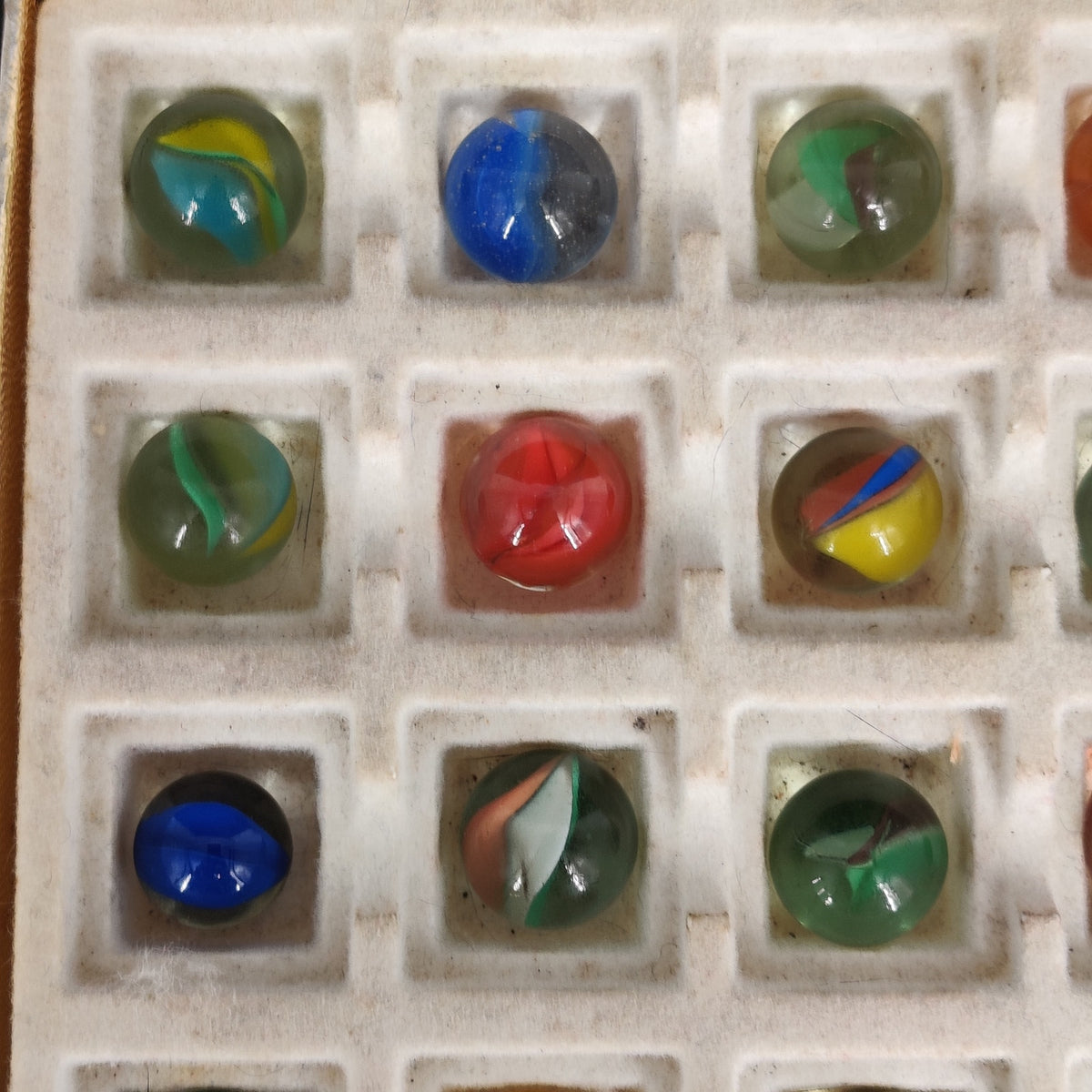Vintage Glass Marbles Bulk Job Lot Collection 9/16" Player Size #L1 mixed 36