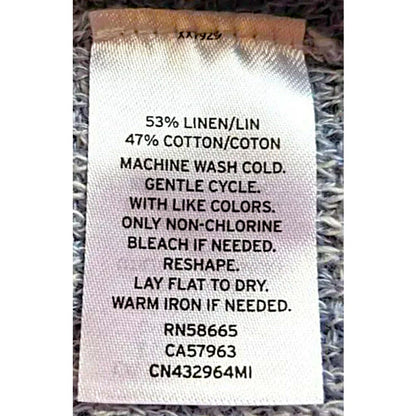 NWT Caslon Open Front Shaker Stitch Cardigan Linen/Cotton in Blue Pockets Sz 2X