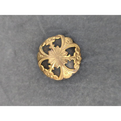 LOT K of 10 Antique Vintage Victorian Brass Mixed Materials Buttons ESTATE FIND