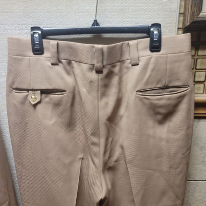 Hart Schaffer & Mark Vintage Rockabilly Mens 2 pc. Suit Tan 36" Waist 40" Jacket