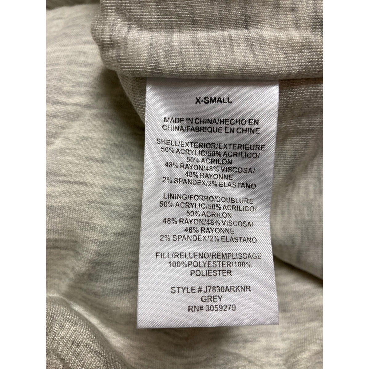 Thread & Supply Womens Echo Vest Extra Small/XS Grey/Gray Heather NEW Full Zip