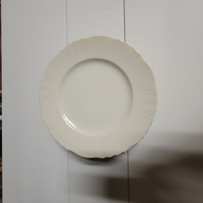 MacBeth-Evans Depression Glass Salad Plate 4 Cream Fine Porcelain Scalloped edge