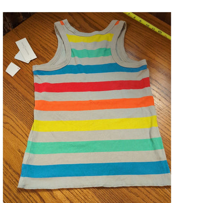 .Nordstrom NWT Rainbow Striped Ribbed Tank Top Extra Large Kids Kidcore