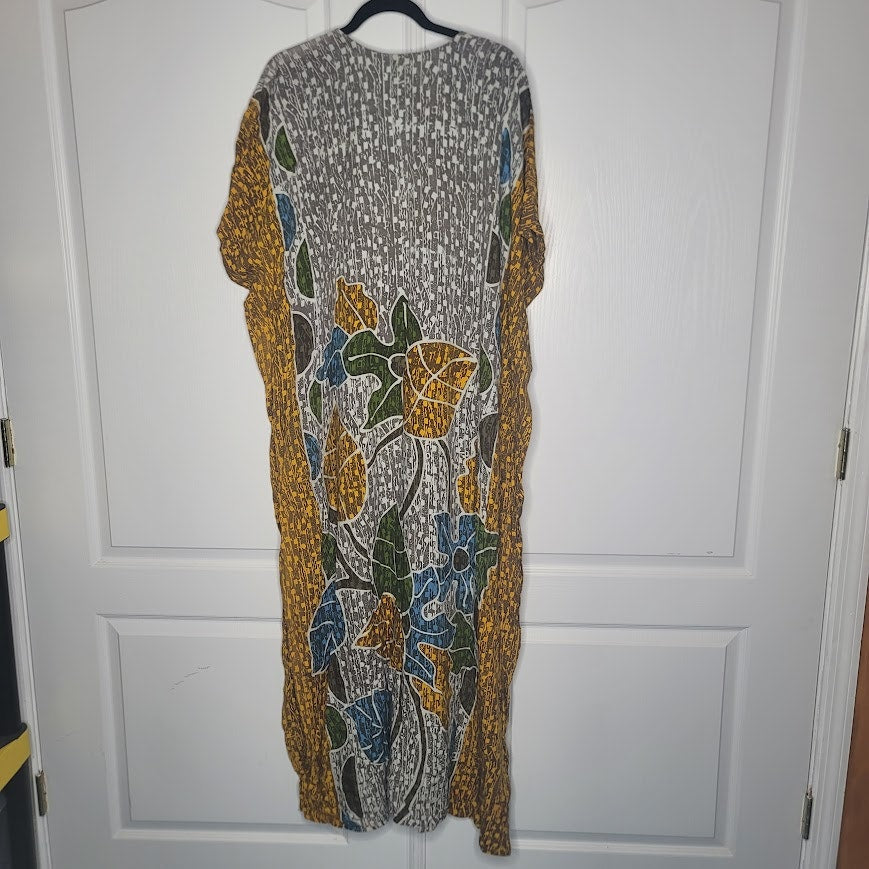 Womens House Dress ONE SIZE fits most Kaftan Beach CoverUp Cotton Colorful NEW