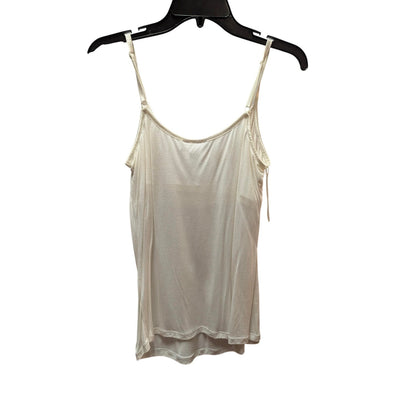 INC International Concepts Ivory Beaded Cami Modal Sleeveless Tank Top Y2K