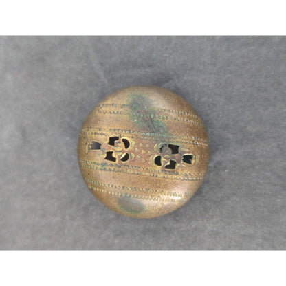 LOT K of 10 Antique Vintage Victorian Brass Mixed Materials Buttons ESTATE FIND
