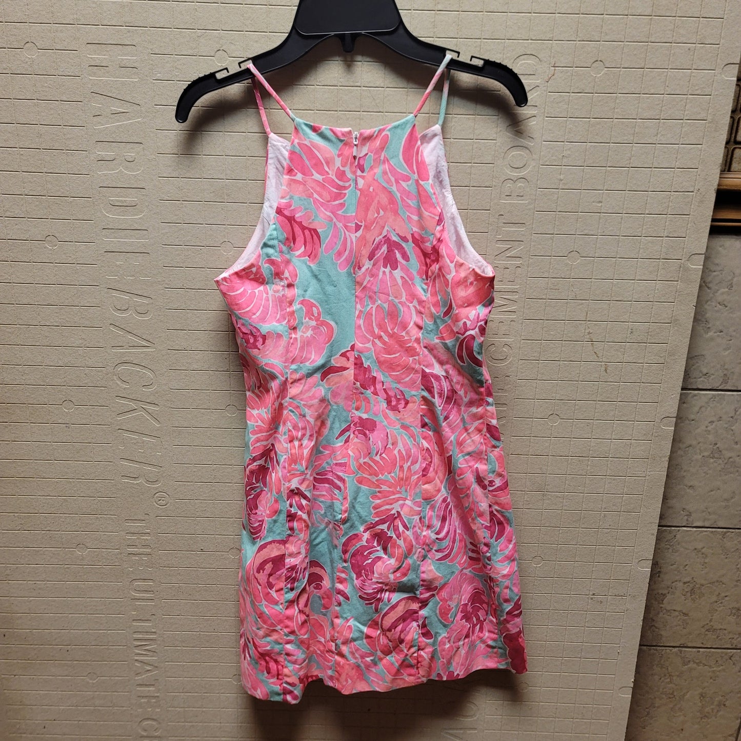LILLY PULITZER Size 00 Pink Love Birds Pearl Shift Dress XXS Summer Casual NICE