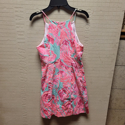 LILLY PULITZER Size 00 Pink Love Birds Pearl Shift Dress XXS Summer Casual NICE