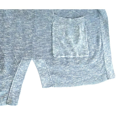 NWT Caslon Open Front Shaker Stitch Cardigan Linen/Cotton in Blue Pockets Sz 2X
