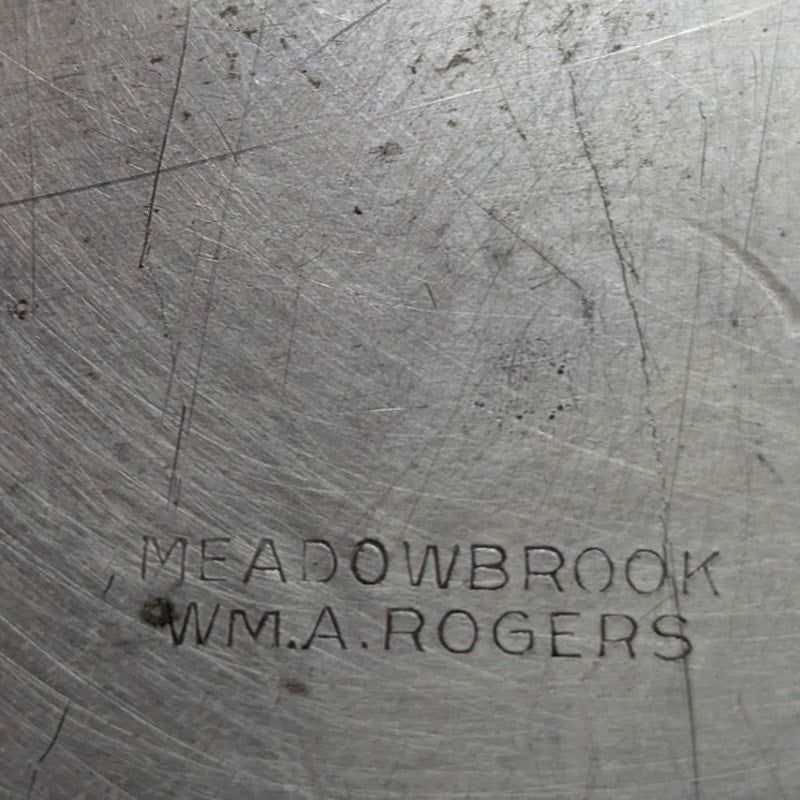 Vintage Wm. A. Rogers concave Meadowbrook Silverplate Round Platter