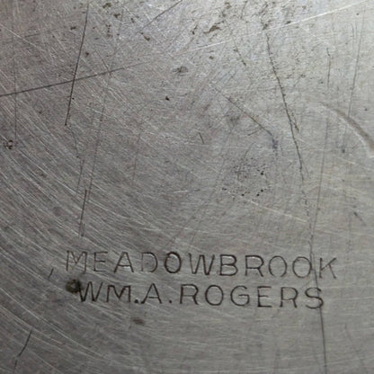 Vintage Wm. A. Rogers concave Meadowbrook Silverplate Round Platter