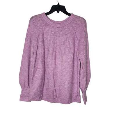 NEW Caslon Size XL Crew Neck Pink Tulle Knit Pullover Sweater