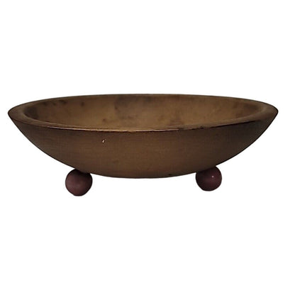Vintage Brown Wooden Bowl Celebrating 5 Millionth Frigidaire 3 Red Ball Feet 9"