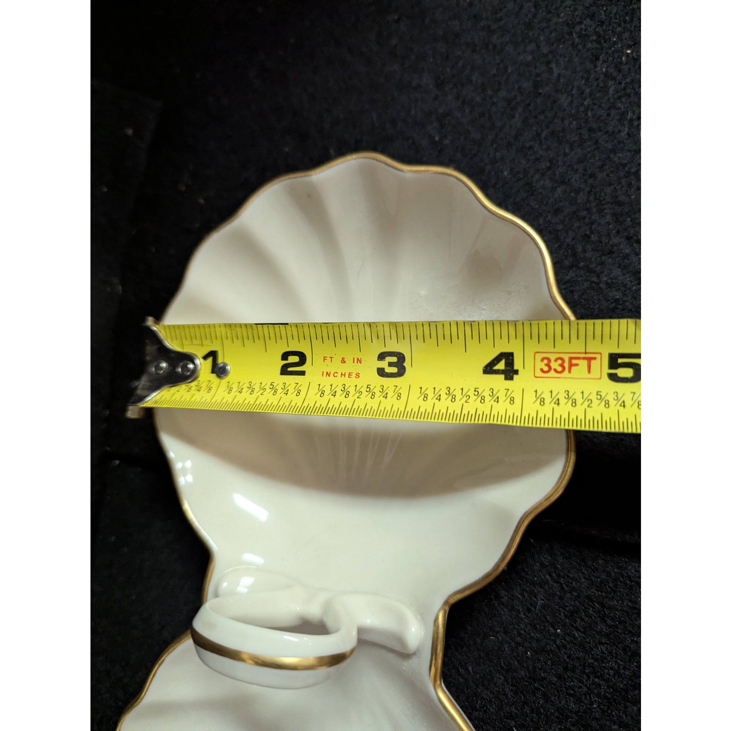 Vintage Lenox Ivory Porcelain Double Shell Divided Dish with Handle