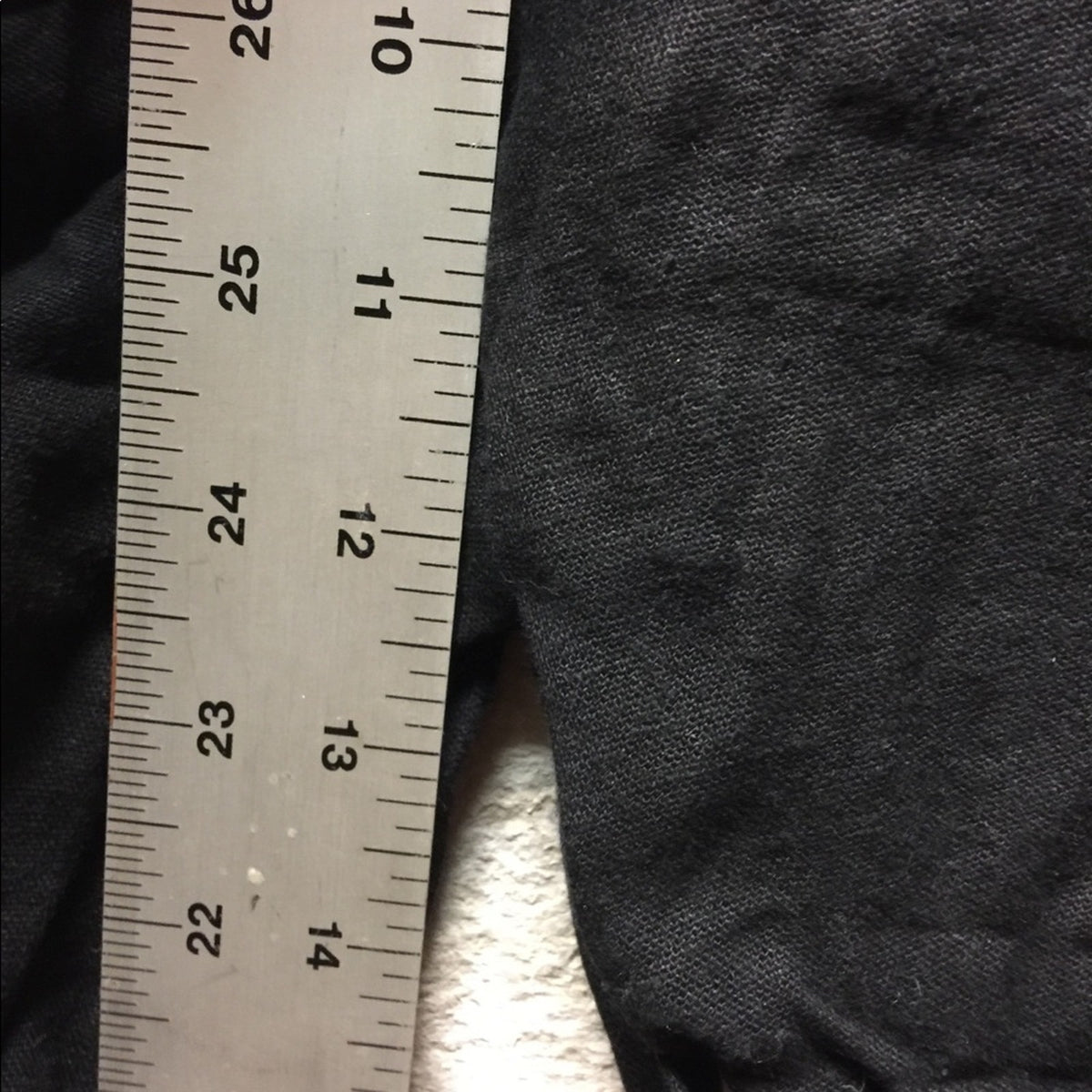 Caslon Linen Blend Black Cropped Pants with Raw Hem tie waist pockets NEW XS