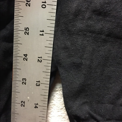 Caslon Linen Blend Black Cropped Pants with Raw Hem tie waist pockets NEW XS
