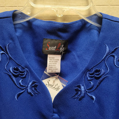 Sweet Life Royal blue 2pc skirt set Womens Size 20 Vintage 2000s NEW