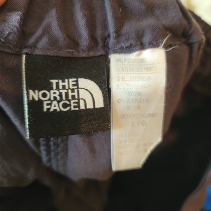 North face shorts womens large charcoal gray bermuda pleat front pockets walking