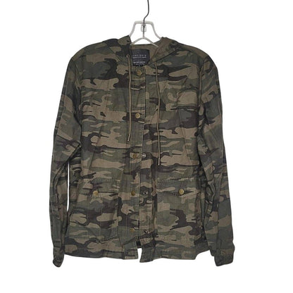 Sanctuary Camouflage Small Jacket Hoodie Jacket  Quarter Sleeve  NEW  Pockets