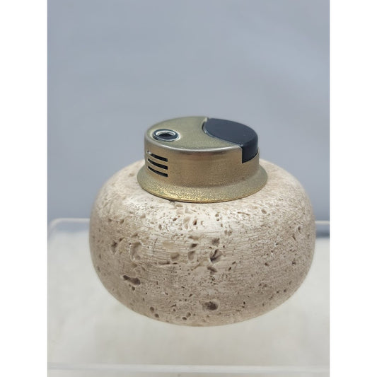 Vintage Nico 1900 Matroes S.A. Travertine Stone Table Lighter MidCentury Spanish