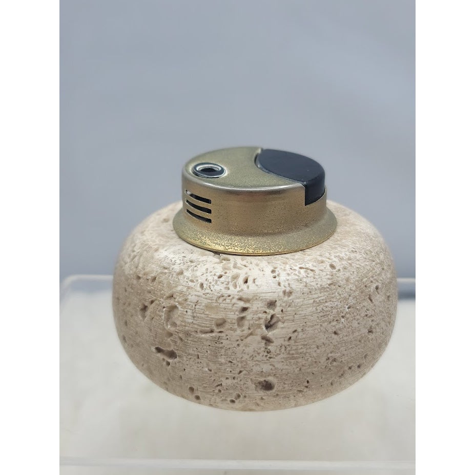 Vintage Nico 1900 Matroes S.A. Travertine Stone Table Lighter MidCentury Spanish