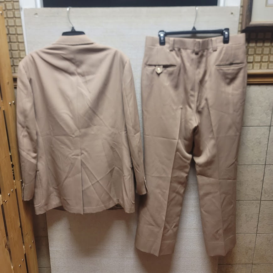 Hart Schaffer & Mark Vintage Rockabilly Mens 2 pc. Suit Tan 36" Waist 40" Jacket
