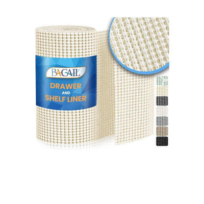 BAGAIL Drawer and Shelf Liner, 12 in X 20Ft , Cream NEW