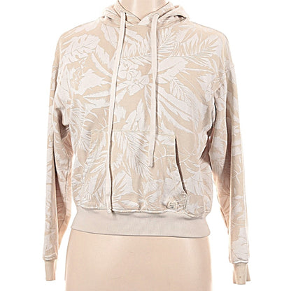 NWT Billabong Drawstring Hoodie Kangaroo Pocket Sweatshirt Sz Medium Tan Floral