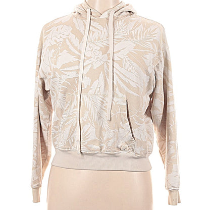 NWT Billabong Drawstring Hoodie Kangaroo Pocket Sweatshirt Sz Medium Tan Floral