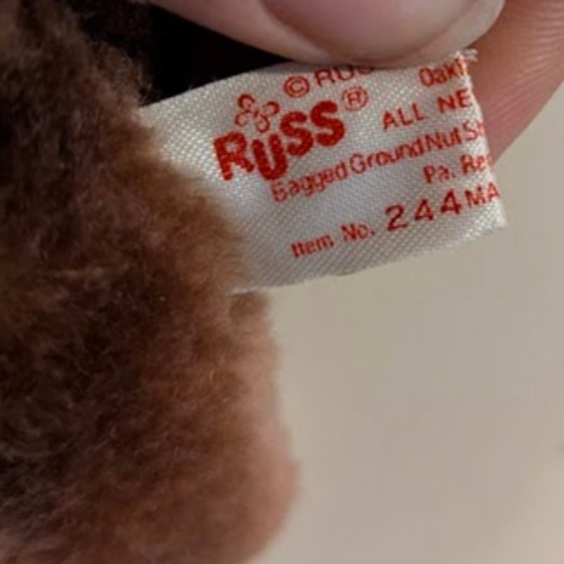 RUSS Stuffed Animal PLUSH teddy bear No. 244 Mini Size 4.5" Berrie red heart