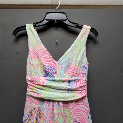 Lilly Puliter Size XS Sloane Maxi Dress Roar of the Seas Sleeveless Resort Wear