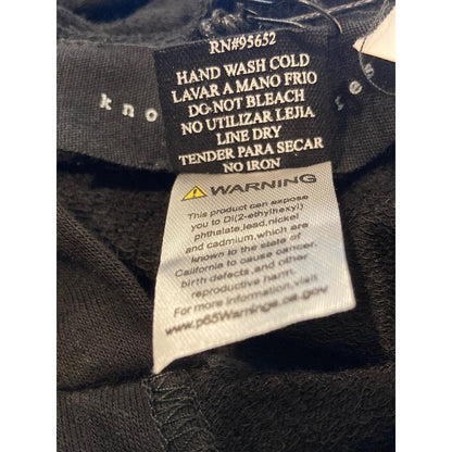 NWT Know One Cares Soft Lightweight Hoodie Crop Top Sz Medium in Black