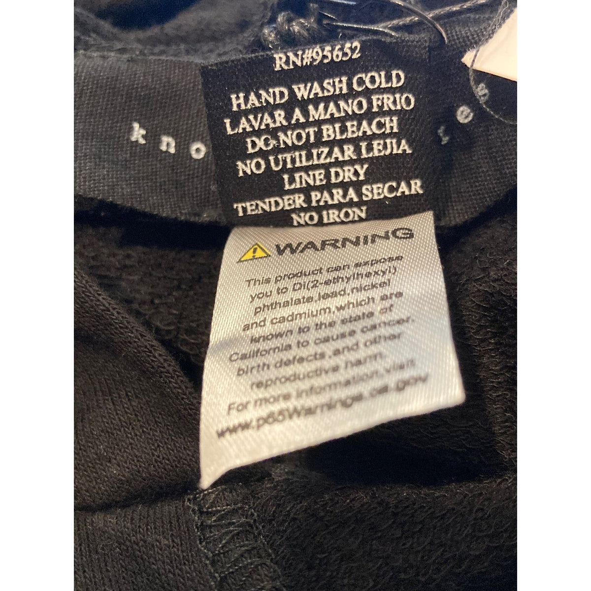 NWT Know One Cares Soft Lightweight Hoodie Crop Top Sz Medium in Black