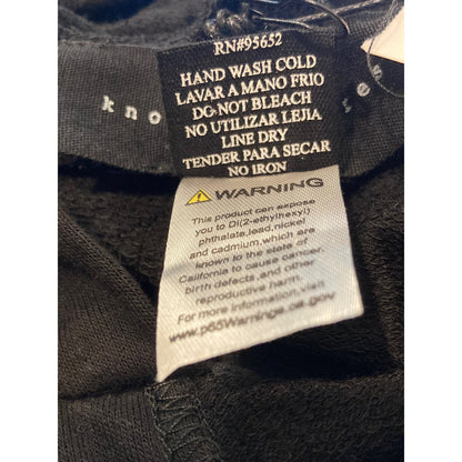 NWT Know One Cares Soft Lightweight Hoodie Crop Top Sz Medium in Black