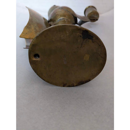 Vintage Brass Mexican Angel Candle Holder - Handcrafted Mid-Century Folk Art