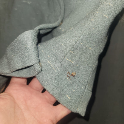 1940 Vintage Asymmetric Wool Wrap SMALL Jacket Scarf Pom Pom Trim Union Label