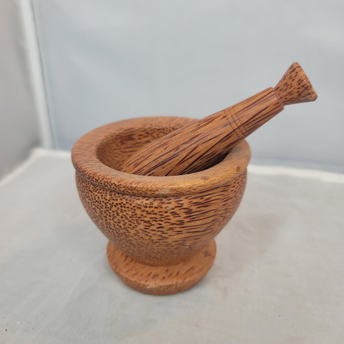 Palmyra Palm Wood Mortar and Pestle Herb Spice